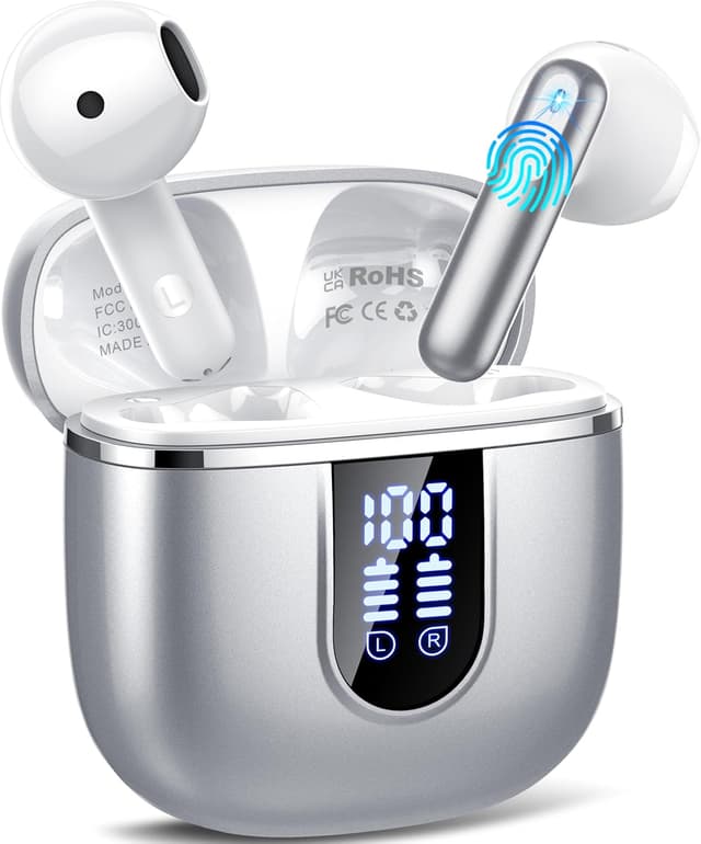 Detalle de Cillso Wireless Earbuds Bluetooth 5.4 HiFi Stereo with 4 ENC Mic and up to 40H