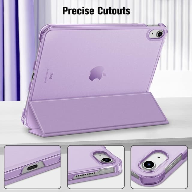 Detalle de Fintie Hülle für iPad A16 (11. Generation, 11 Zoll 2025) & iPad 10 (10,9 Zoll 2022) mit Stifthalter – ultradünn, Lavendel
