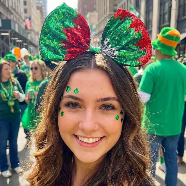 Thumbnail 6 de Zoestar St. Patrik's Day fascia capelli verde 🎉