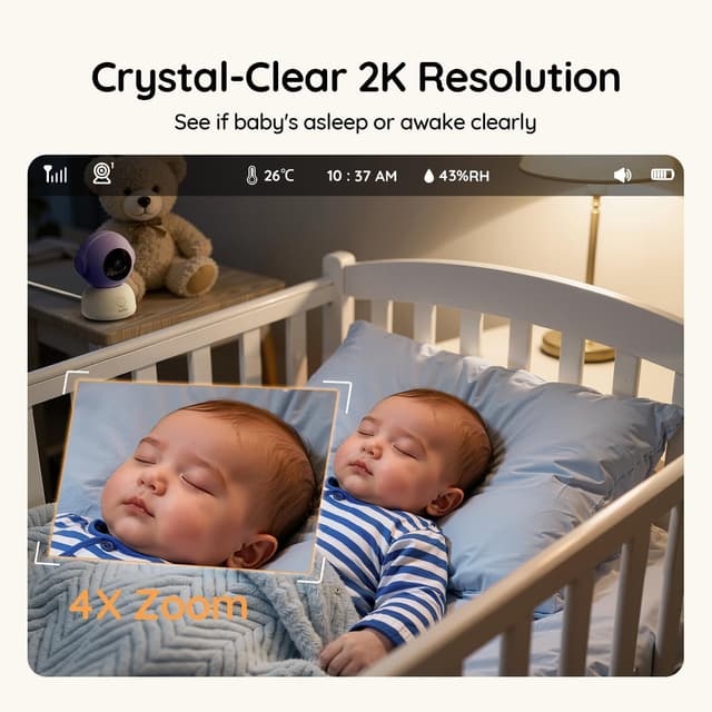 Thumbnail 6 de BOIFUN 2K Wifi Baby Monitor 5" Screen