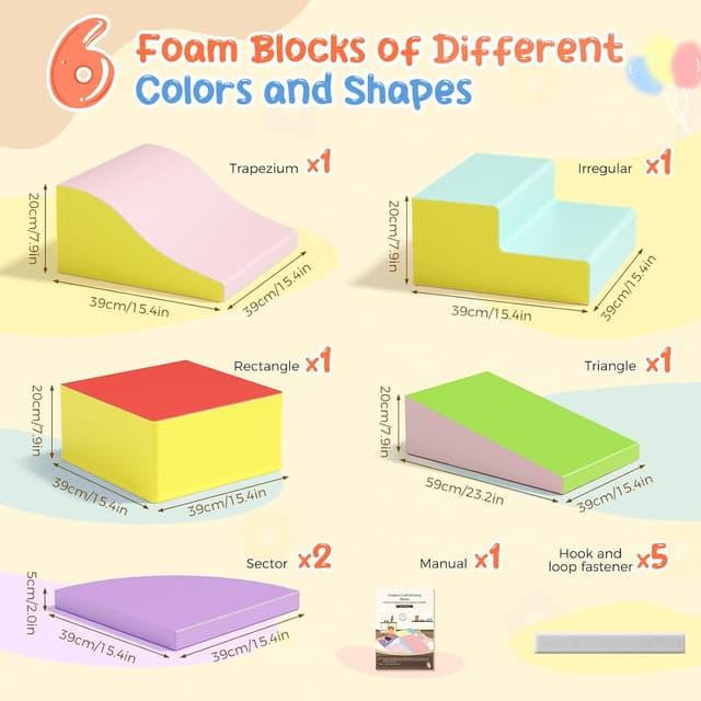 Thumbnail 1 de Helangel Bloques de espuma XXL para escalar 6 piezas