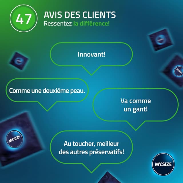 Thumbnail 6 de MY.SIZE Classic Préservatifs 47 mm 80 pcs