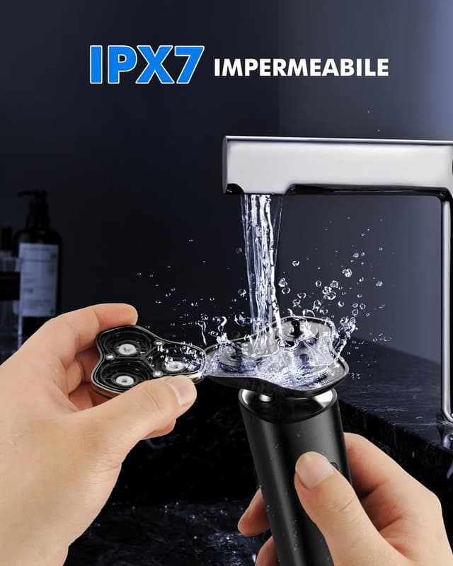 Thumbnail 3 de ETROBOT Rasoio Elettrico 3‑in‑1 per Barba e Capelli, IPX7 ✂