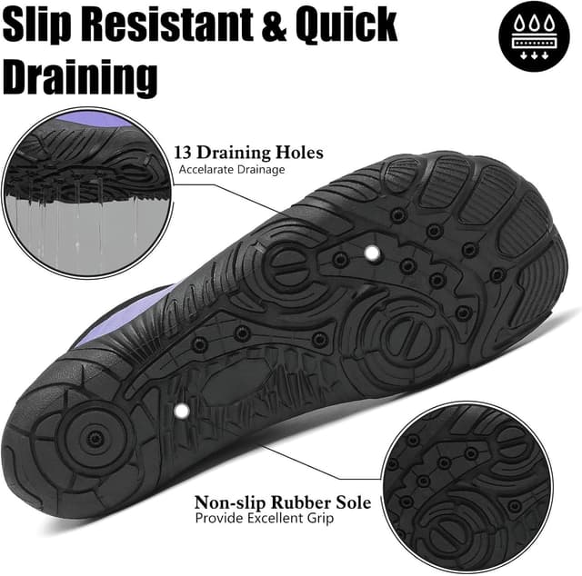 Detalle de Mishansha Homme Femme Chaussures de plage respirantes à séchage rapide (tailles 36 à 46)