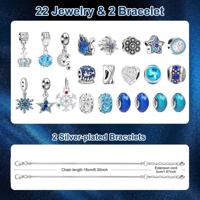 Detalle de Weihnachts-Adventskalender 2025 Armband-25-lan