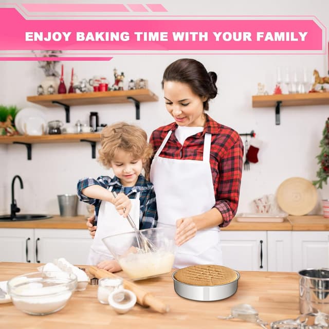 Thumbnail 5 de 8 Inch Stainless Steel Cake Pans Set of 2 🍰