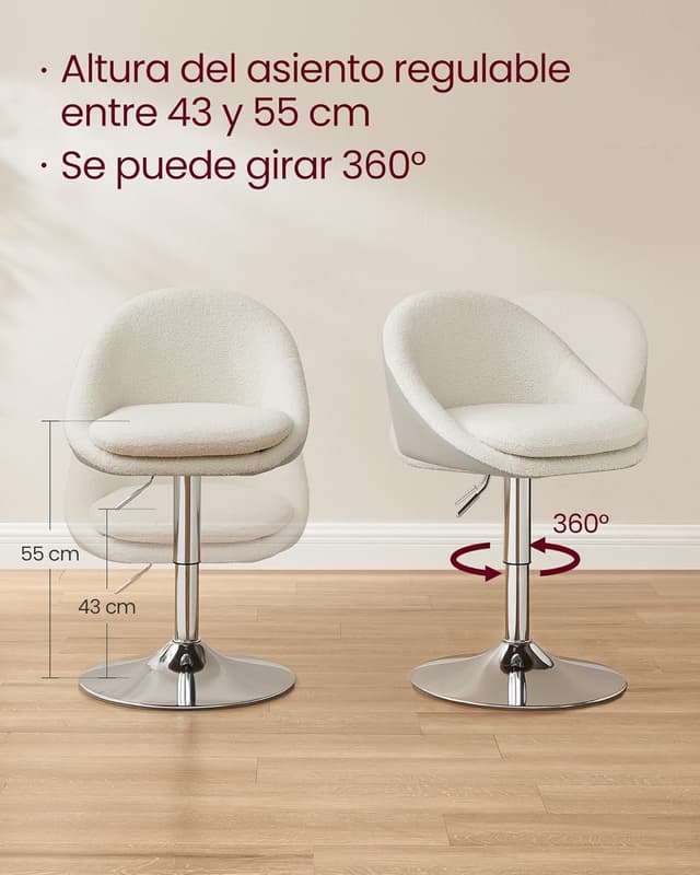 Thumbnail 5 de VASAGLE LJB100W01 Silla ajustable 5,5 cm