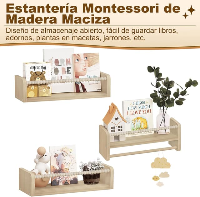 Thumbnail 4 de WOLTU Estantes Flotantes para Niños 📚 Juego de 3