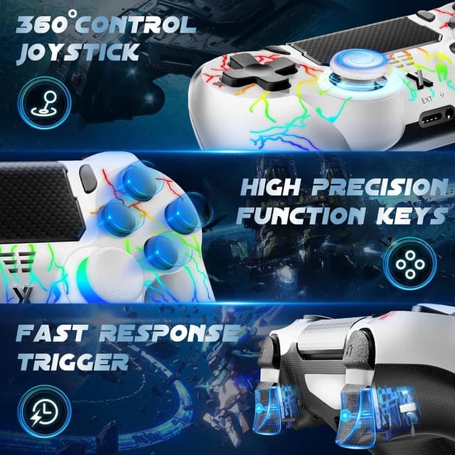 Detalle 2 de Glitfix Wireless Controller PS4 mit Dual Vibration