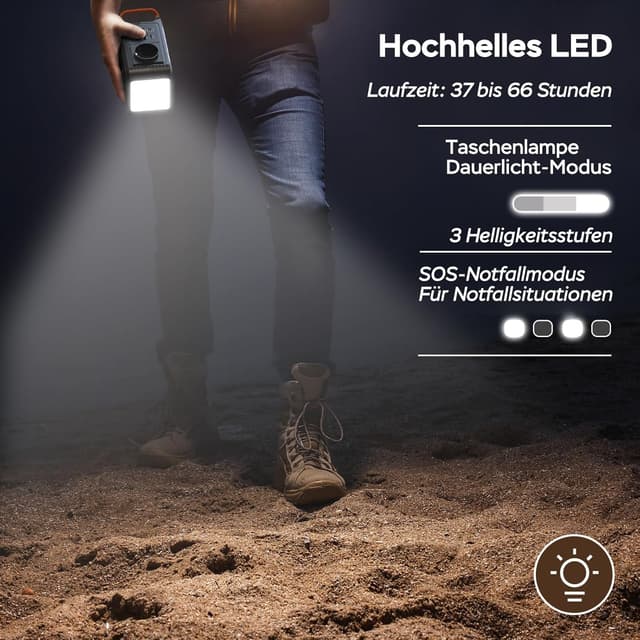 Thumbnail 6 de MARBERO Tragbare Powerstation 98 Wh mit 21 W Falt-Solarpanel (26400 mAh, 120 W Reine Sinuswelle) für Camping & Notstrom