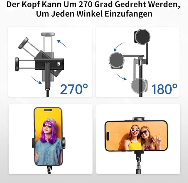 Detalle de ATUMTEK Selfie-Stick Stativ 3-in-1 mit Bluetooth-Fernbedienung