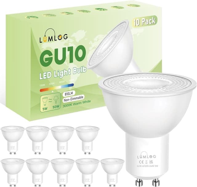 Imagen de Lumlog GU10 5W LED warm white 3000K bulbs en OfertitasTOP