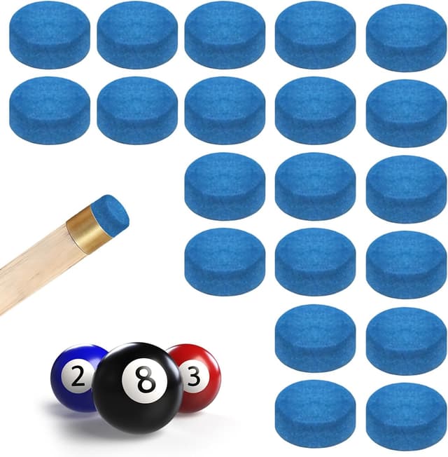 Detalle de flintronic – 20 embouts de queue de billard en cuir dur (bleus) pour snooker et pool