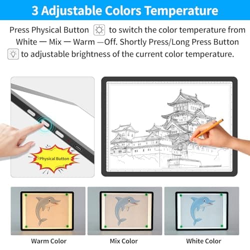 Detalle 2 de TOHETO A3 Rechargeable Light Pad for Tracing ✍