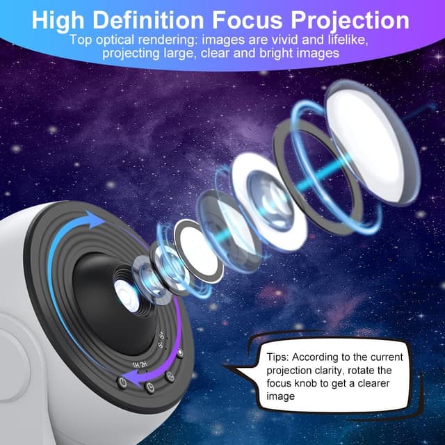 Thumbnail 3 de Adiwo Proyector de Cielo Estrellado 13 discos 🌌