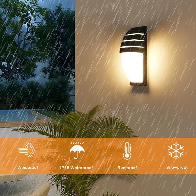 Detalle 2 de Goeco 2 Pack lámparas de pared LED exterior 12W 1300LM