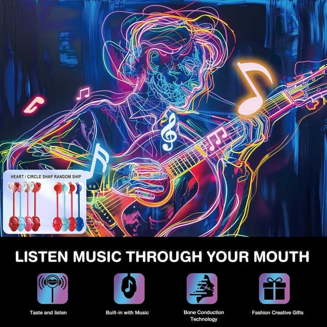 Detalle 2 de AMOS Lutscher Audio Lollies Erdbeere 1er-Pack đźŤ