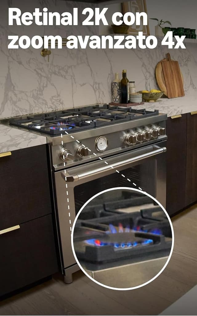 Detalle de Ring Videocamera interna Plus (ultimo modello) con Videocamera esterna Plus, Retinal 2K e zoom 4x