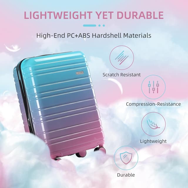 Thumbnail 2 de LARVENDER 20 Inch Carry-On Luggage Set