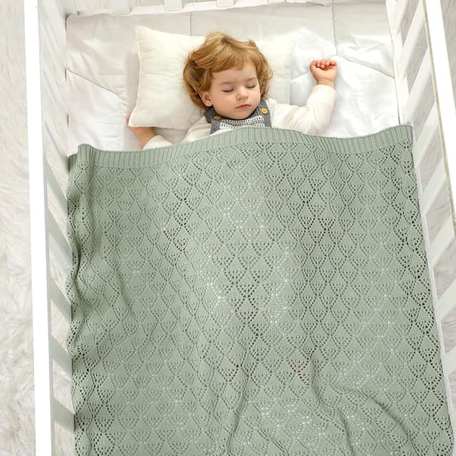 Detalle de Cellular baby blanket 100 x 80cm cotton