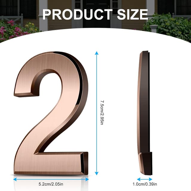 Detalle 2 de Vicloon Numero Civico 3D in ABS Oro