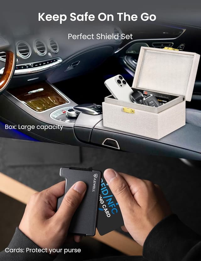 Detalle 2 de WHonor White Faraday Box Keyless Entry Key Signal Blocker (RFID/NFC cards included)