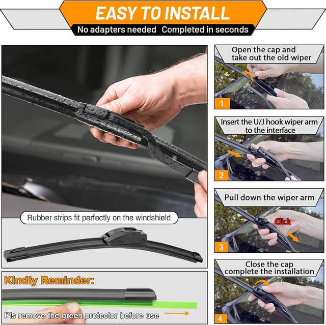 Thumbnail 6 de AUTOBOO 22+22 Windshield Wipers for F150