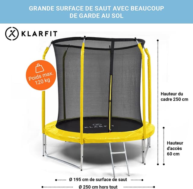 Thumbnail 5 de Klarfit Jumpstarter Trampoline Extérieur 250 cm