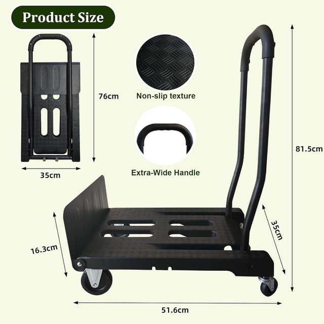 Detalle 2 de NiceyCare 2-in-1 Folding Trolley 120 kg Capacity 🛒
