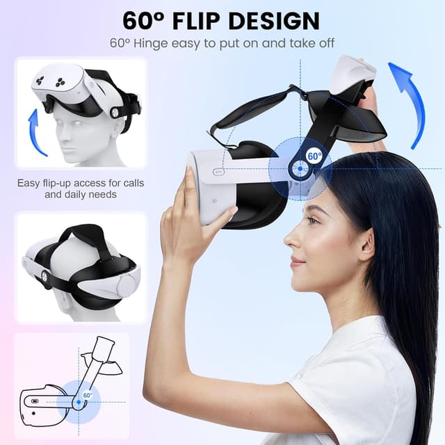 Detalle 1 de BEBONCOOL Gaming Headstrap für VR 55°