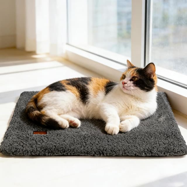 Detalle de MORA PETS Self Heating Cat Bed (61x45cm) – self-heating, washable heated cat mat for indoor cats