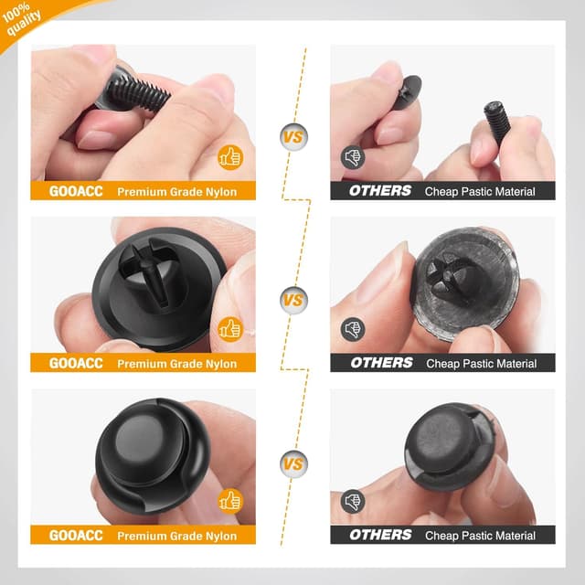 Detalle de GOOACC 240PCS Bumper Retainer Clips