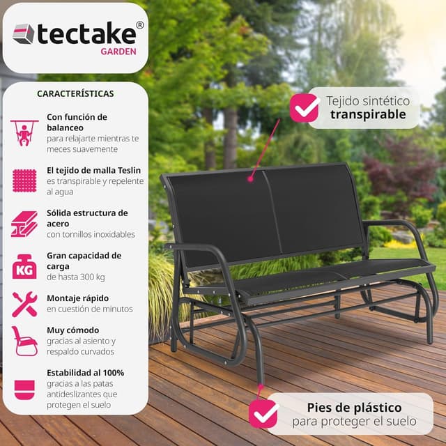 Thumbnail 2 de TecTake® Balancín Banco Exterior Negro