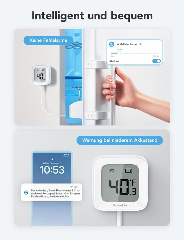 Thumbnail 6 de GoveeLife WLAN Kühlschrankthermometer mit Alarm