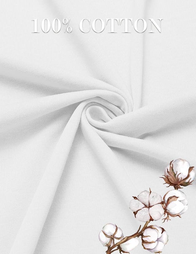 Detalle de COOFANDY T-shirt homme manches courtes col rond en coton biologique