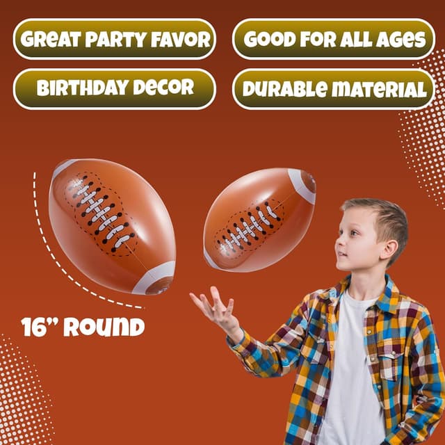 Thumbnail 5 de Bedwina 12-Pack 16" Inflatable Footballs 🏈