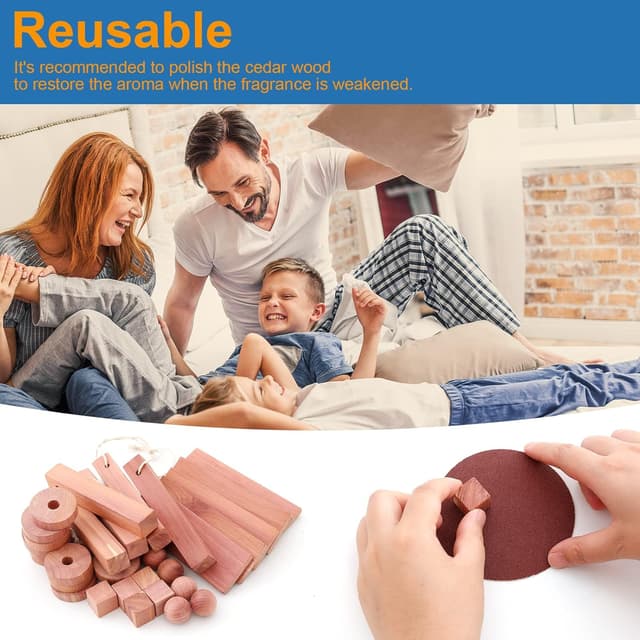 Thumbnail 4 de Yizhet Cedro Antitarme 51 pezzi palline 🪵