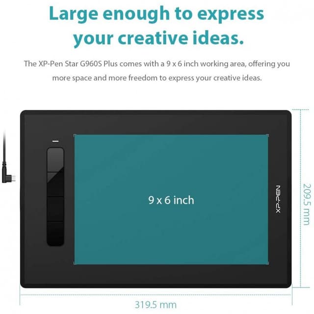 Detalle 2 de xp-pen Star G960S Plus tableta gráfica 228×152 mm