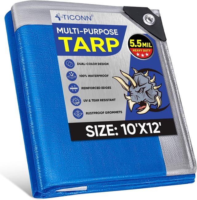 Imagen de TICONN Heavy Duty Tarp Cover 5.5 Mil 🏕 en OfertitasTOP