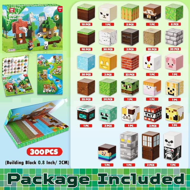 Detalle 2 de ToyUnited Magnetische Bausteine 300 Teile