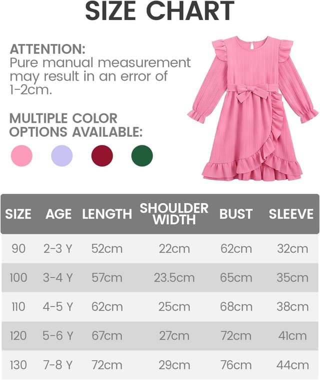 Thumbnail 6 de JiAmy Kids Dresses Ruffle Puff Dress 2-8 yrs 👗
