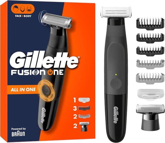 Detalle de Gillette Fusion One Hybrid Electric Razor (Wet & Dry) with Precision Trimmer