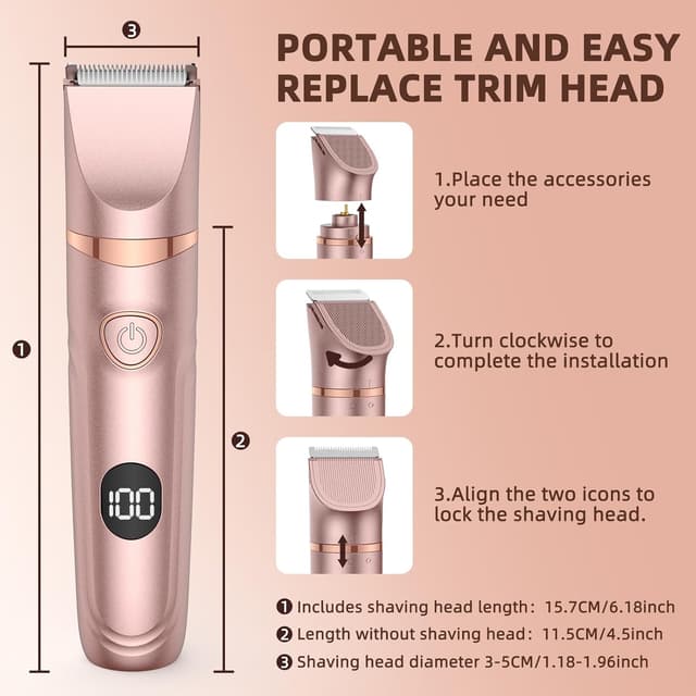 Thumbnail 6 de Bilitase Lady Shaver 3 in 1 5V Wet & Dry