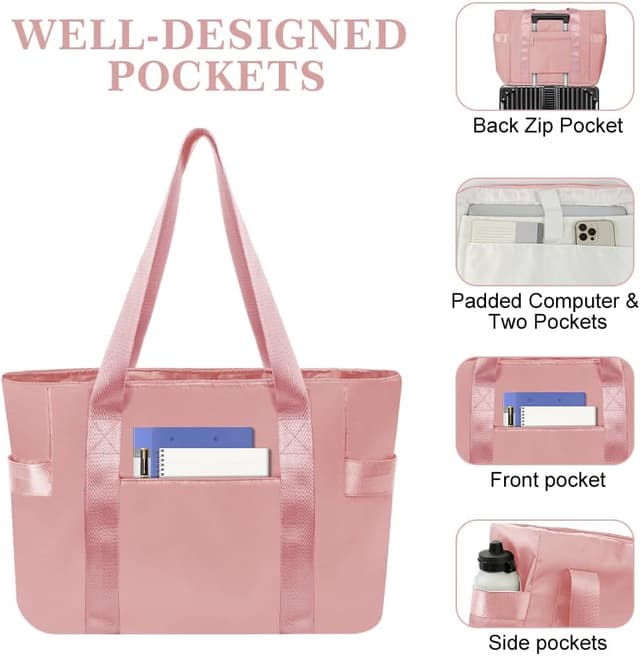 Detalle de Aucuu Borsa Tote pieghevole per laptop da donna fino a 15,6 pollici