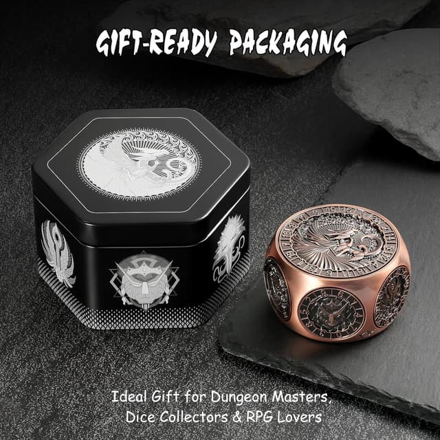 Thumbnail 1 de DNDND Copper 8-in-1 Spinner Dice 🎲