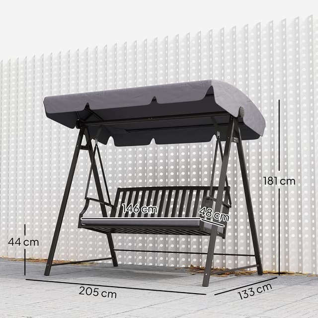 Thumbnail 6 de Outsunny Columpio 3 plazas 360 kg