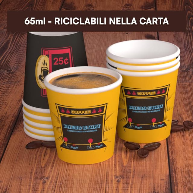 Thumbnail 3 de ArcadeCup - 200 vasos de papel biodegradables para café