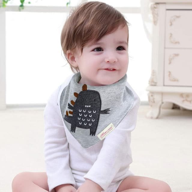 Detalle de SLOSH 6 bavaglini neonato in cotone con bandana per dentizione e assorbenza (6 pezzi, unisex)