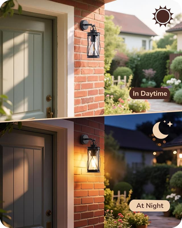 Detalle 2 de EDISHINE Vintage Wall Light IP44 Anthracite 🏮