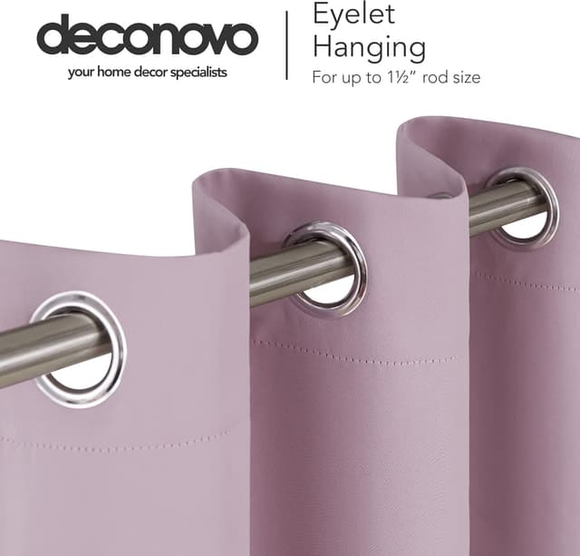 Thumbnail 3 de Deconovo Eyelet Curtain 52"x63" blackout panel 🪟
